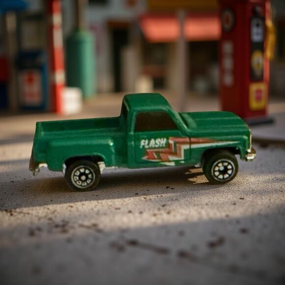 1973-1980 Chevrolet Stepside Pickup Truck Green FLASH Diecast 1:64 Scale - Picture 9 of 9
